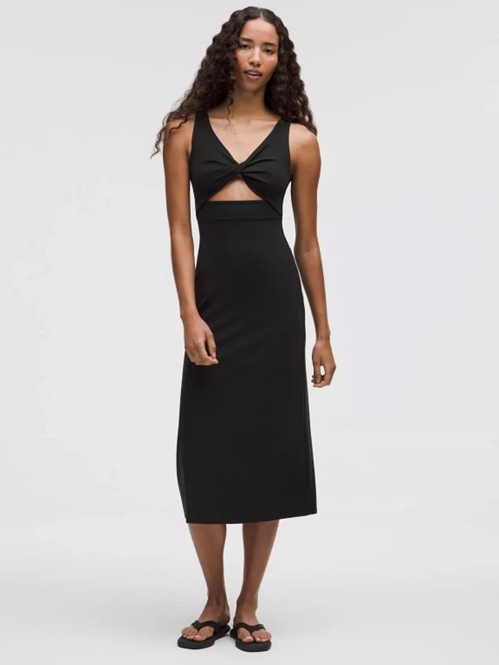 NWOT Lululemon black twist front dress  Dress in small